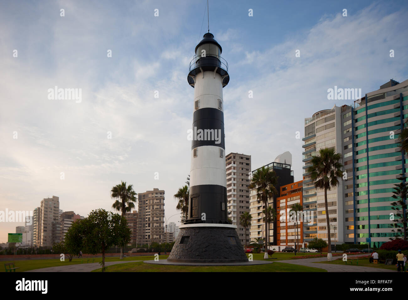 L'emblématique phare de Miraflores à Lima, Pérou Banque D'Images