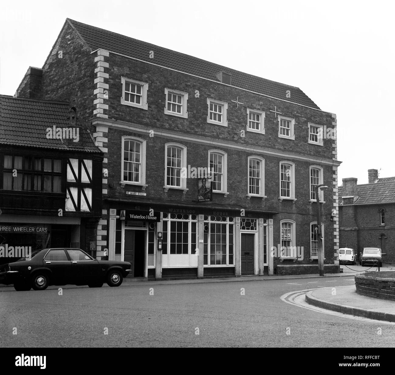 En 1973, le Waterloo House Inn Bridgwater plus tard nombre 0222 Banque D'Images
