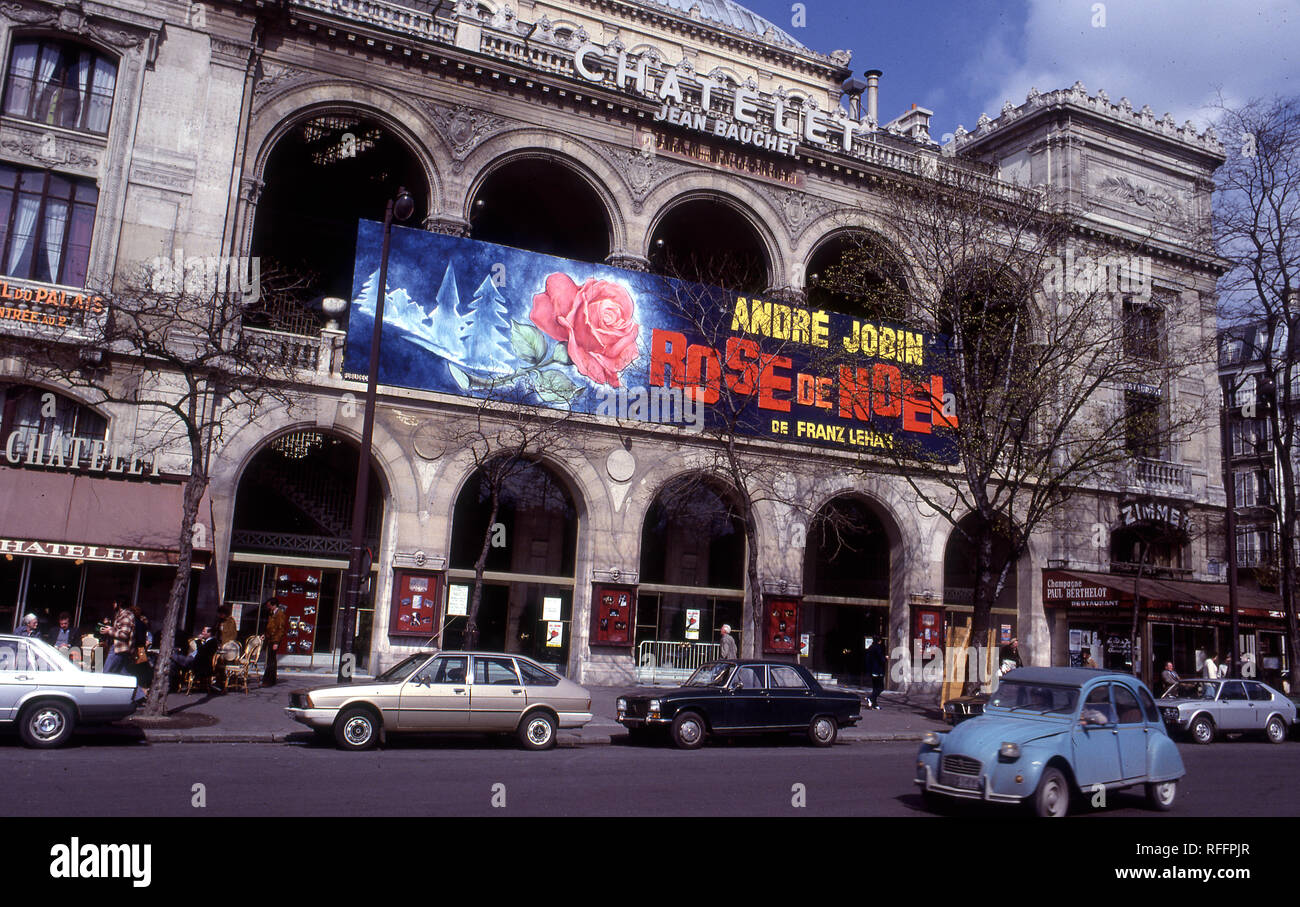 Châtelet à Paris vers les années 1970 Banque D'Images