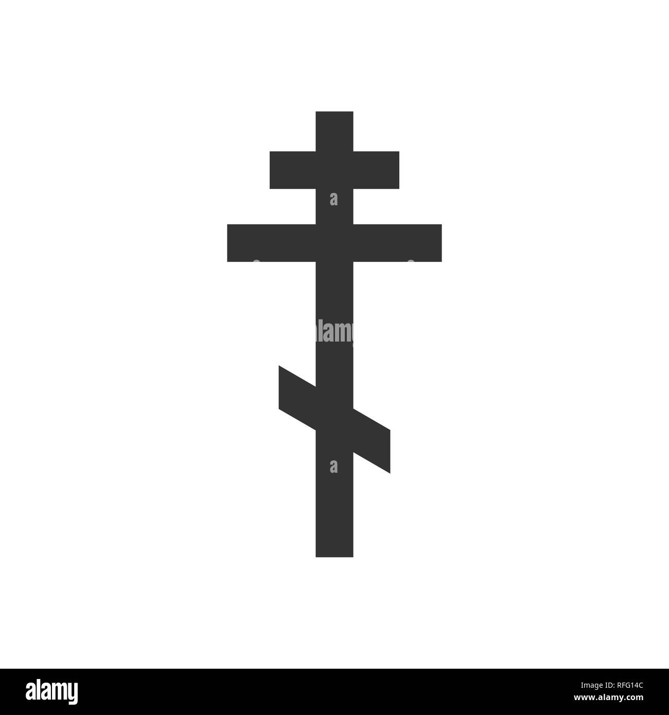 Modèle plat. Croix orthodoxe d'illustration vectorielle Illustration de Vecteur