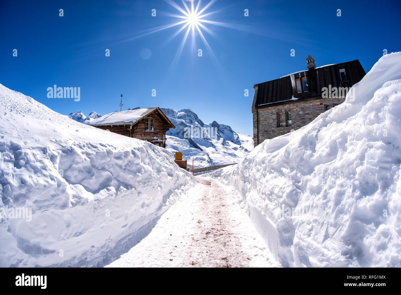 Gornergrat, Matterhorn, Suisse Banque D'Images