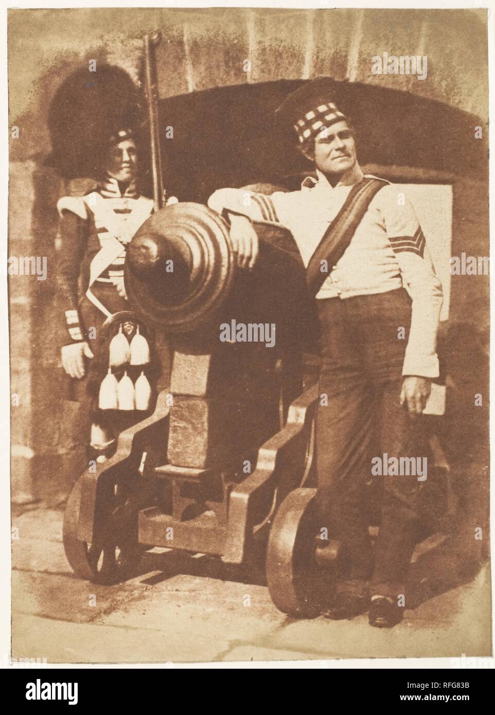 Le hublot / Sergent et secteur de la 42e Gordon Highlanders, le château d'Édimbourg. Artiste : David Octavius Hill (British, Perth, Écosse 1802-1870 Édimbourg, Écosse) ; Robert Adamson (British, Saint Andrews, Écosse 1821-1848 Saint Andrews, Écosse). Studio de photographie : Hill et Adamson (1843-1848) britannique, active. Date : 1843-47. Musée : Metropolitan Museum of Art, New York, USA. Banque D'Images