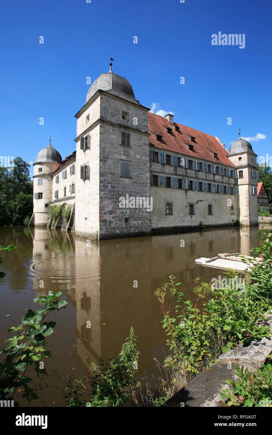 Château de Mitwitz, comté de Kronach, Haute-Franconie, Bavière, Allemagne Banque D'Images