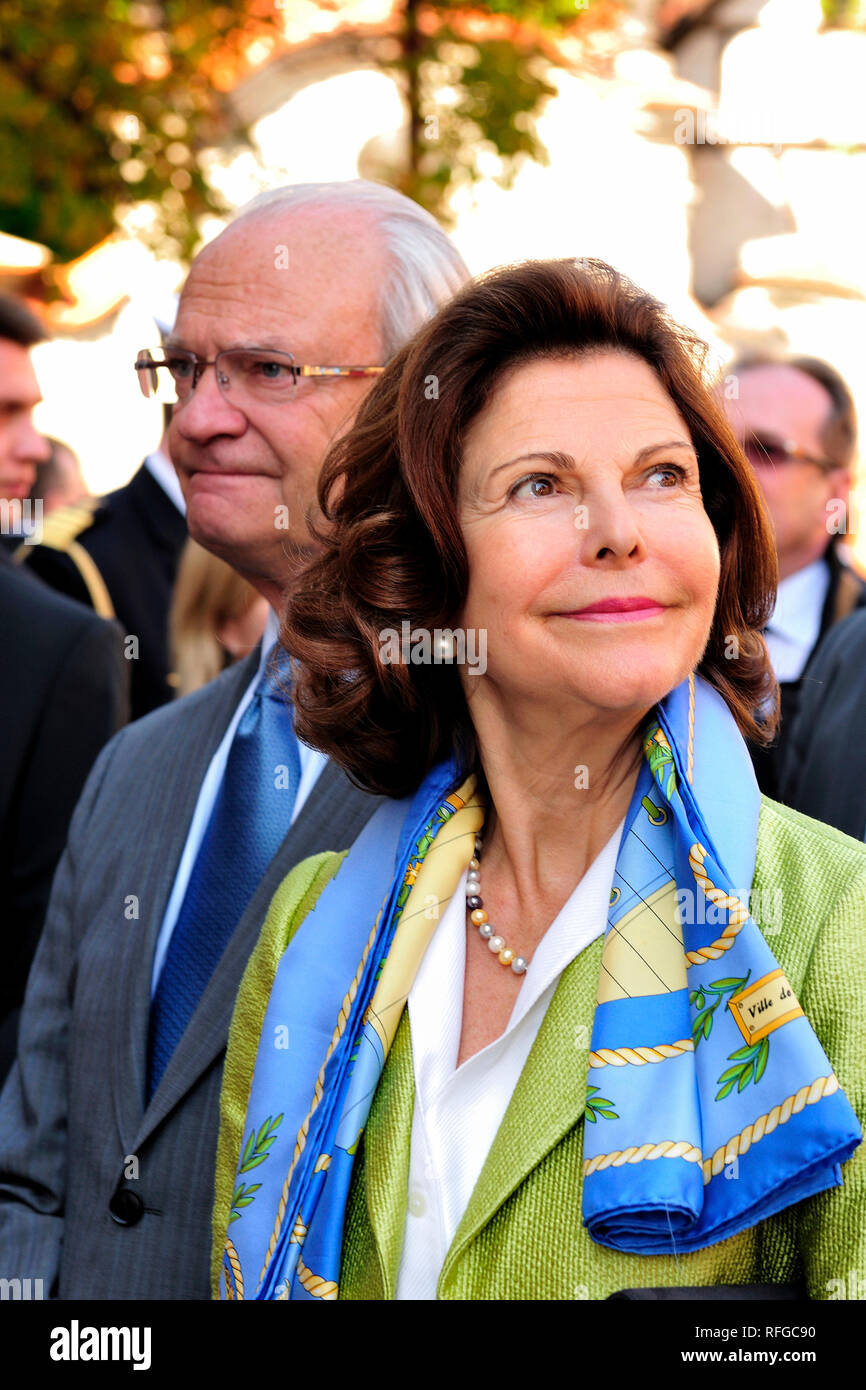 La reine Silvia le roi Carl XVI Gustaf de Suède et la reine Silvia de Suède photo Kazimierz Jurewicz Banque D'Images