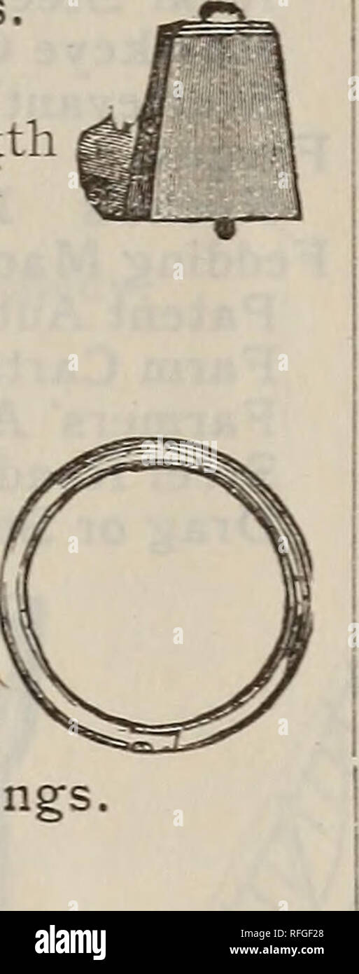 . La géo. A. Weaver Company's seed catalogue. Pépinière Newport Rhode Island ; les catalogues de graines de fleurs, graines de légumes Catalogues Catalogues Catalogues ; fruits ; plantes ornementales, Catalogues Catalogues ; instruments agricoles. Bagues Bull Calf w e d n e r s et sucer muselières de vache. Le cadre en bois Thomas herse ou pulvérisateur. Morgan, à bêcher, tigre et Climax Harrow. Disque en coupe et de l'acier de lissage levier Harrow. La bineuse universelle et le cultivateur. La herse combinée et le cultivateur. N° 38 Syracuse Levier Steel-Frame cultivateur. Matthew Hill et percer Seeder. Cadre en acier n°76, cultivateur Syr- acuse. Banque D'Images