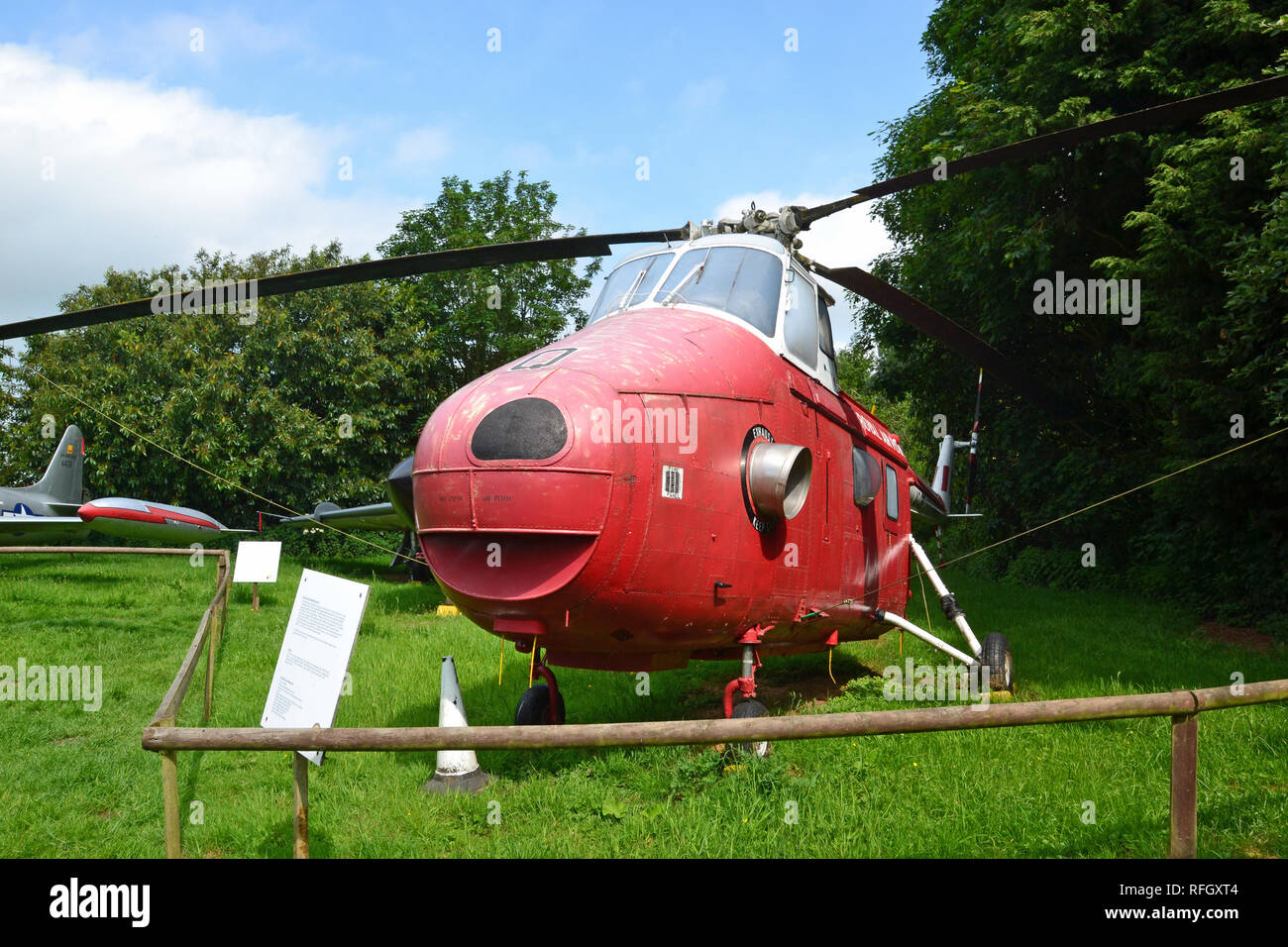 Hélicoptère Westland Whirlwind dans le Norfolk et Suffolk Aviation Museum, Flixton, Suffolk, UK Banque D'Images