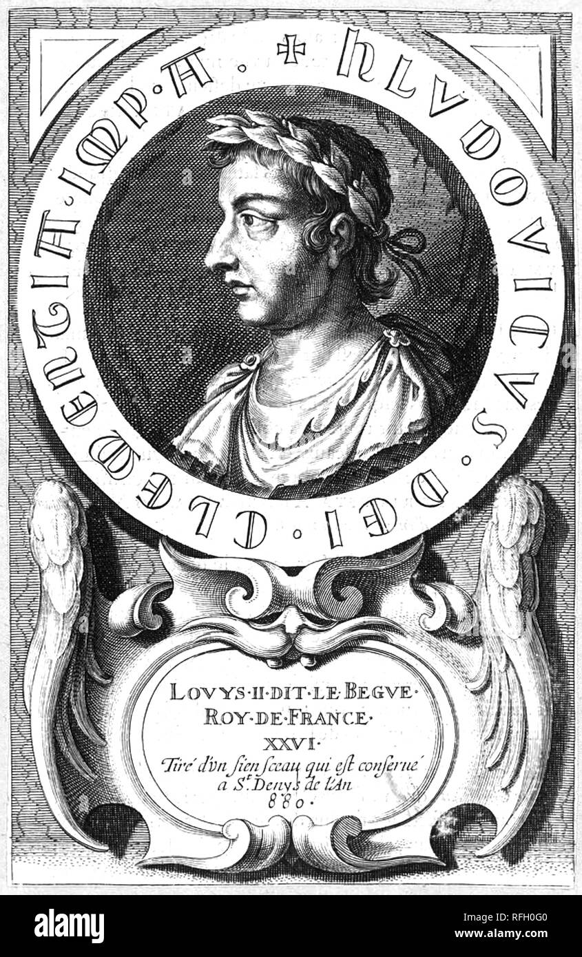 LOUIS LE BÈGUE (846-879), roi d'Aquitaine et l'Ouest Francia Banque D'Images