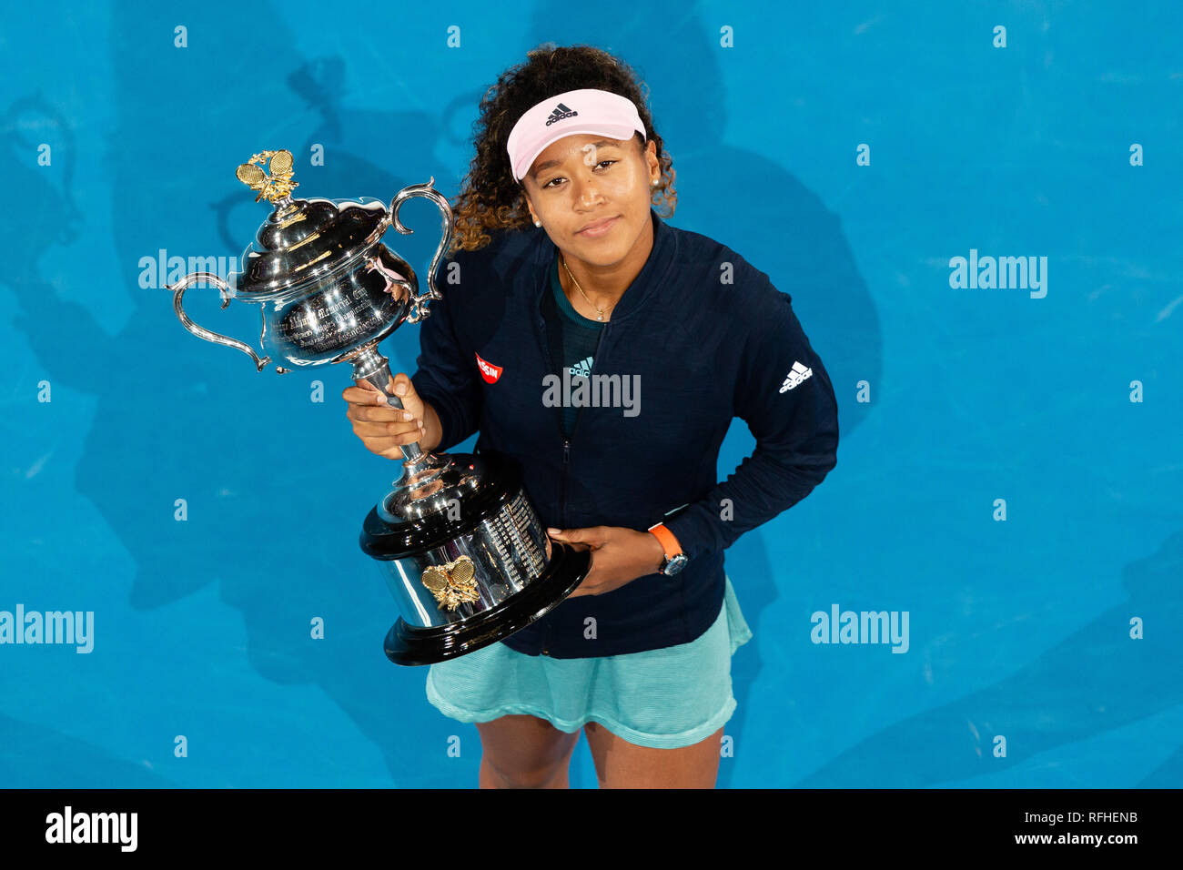 Melbourne, Australie. 26 janvier, 2019. Naomi Osaka du Japon a remporté le titre à l'Australian Open 2019 Tournoi de tennis du Grand Chelem à Melbourne, Australie, et est devenu le nouveau numéro un mondial. Frank Molter/Alamy live news Banque D'Images