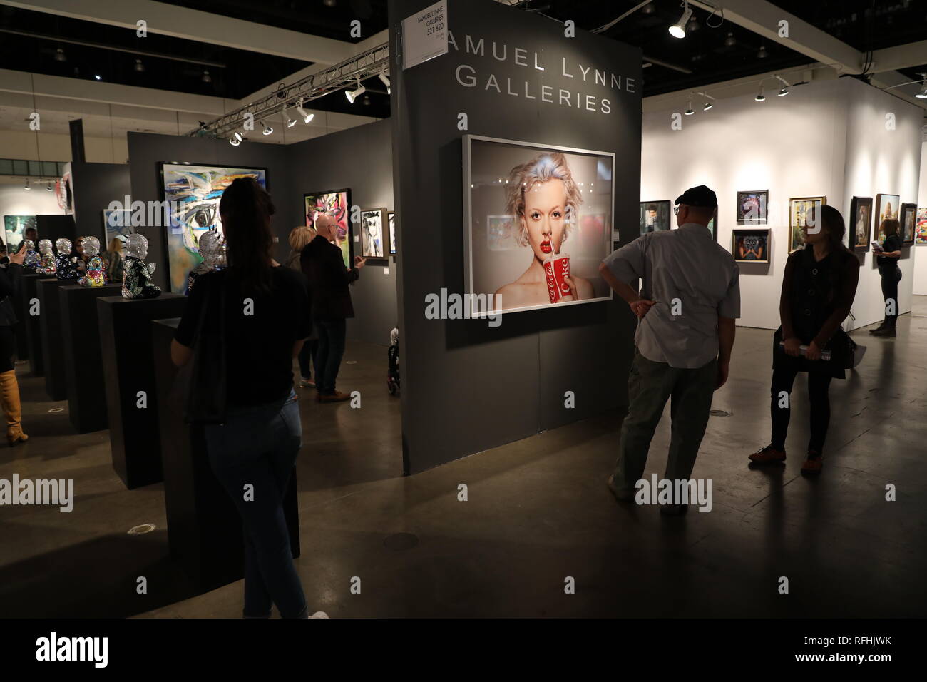 Los Angeles, 1/24/2019 : l'Art à la Los Angeles Convention Center qui est le plus complet de la foire internationale d'Art Contemporain en Am Banque D'Images
