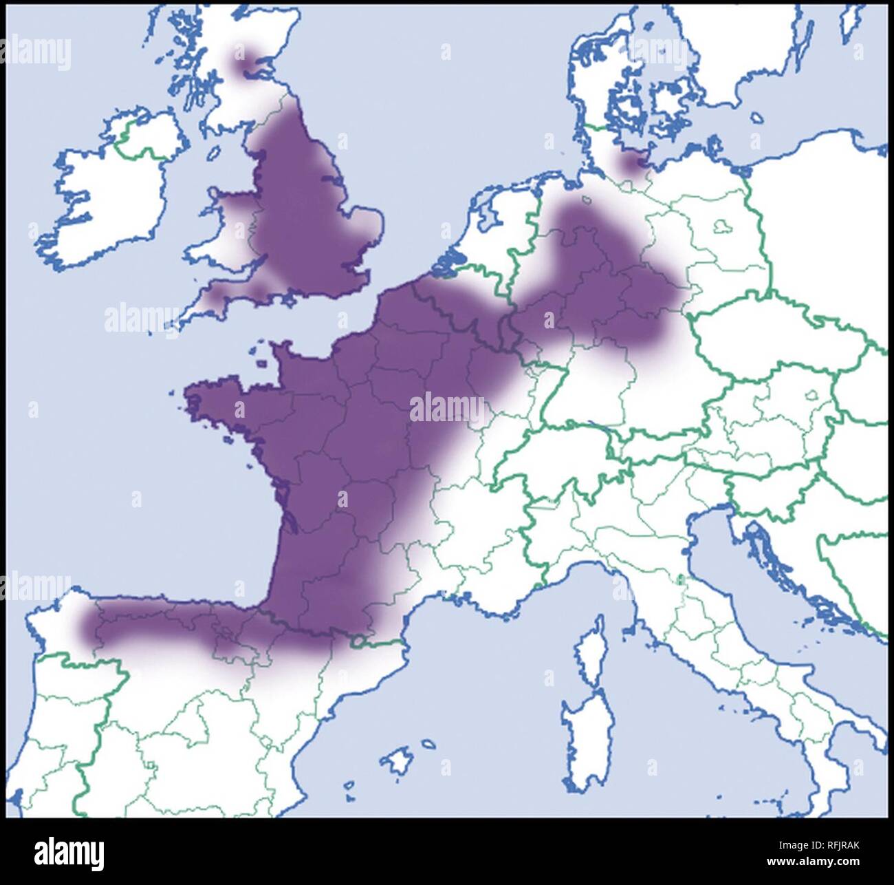 Azeca-goodalli-map-eur-nm-MOLL. Banque D'Images