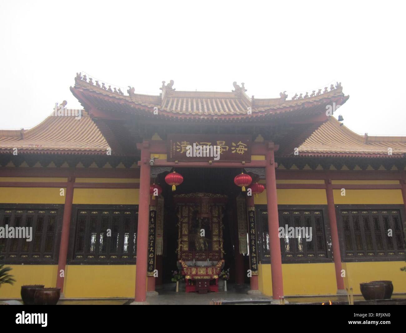 Retour de la galerie des quatre rois célestes, Shangdi - Beijing Temple Chan. Banque D'Images