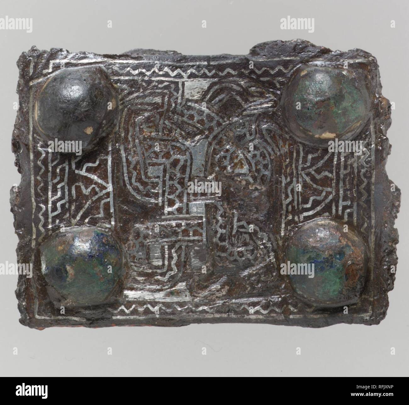 Plaque arrière qu'une boucle de ceinture rencontré DP30381. Banque D'Images