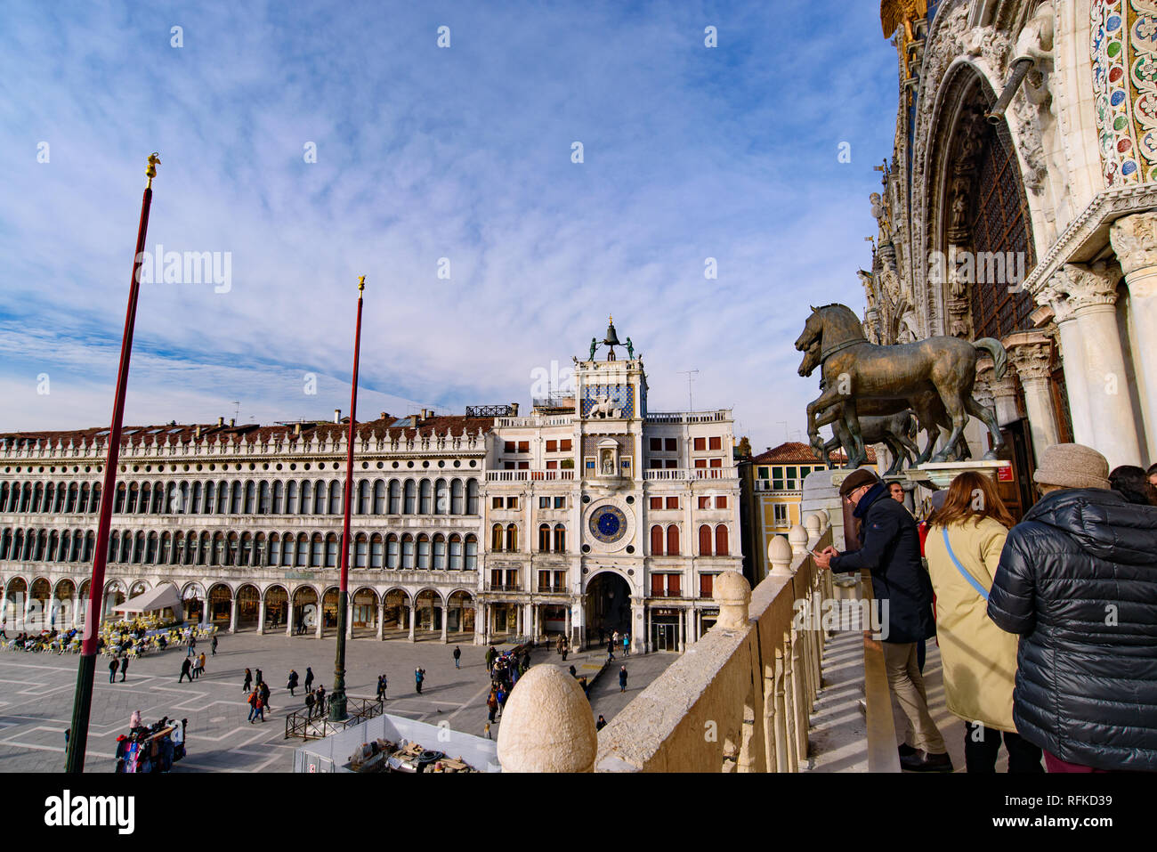 La Place Saint-Marc (Piazza San Marco), Venise, Italie Banque D'Images