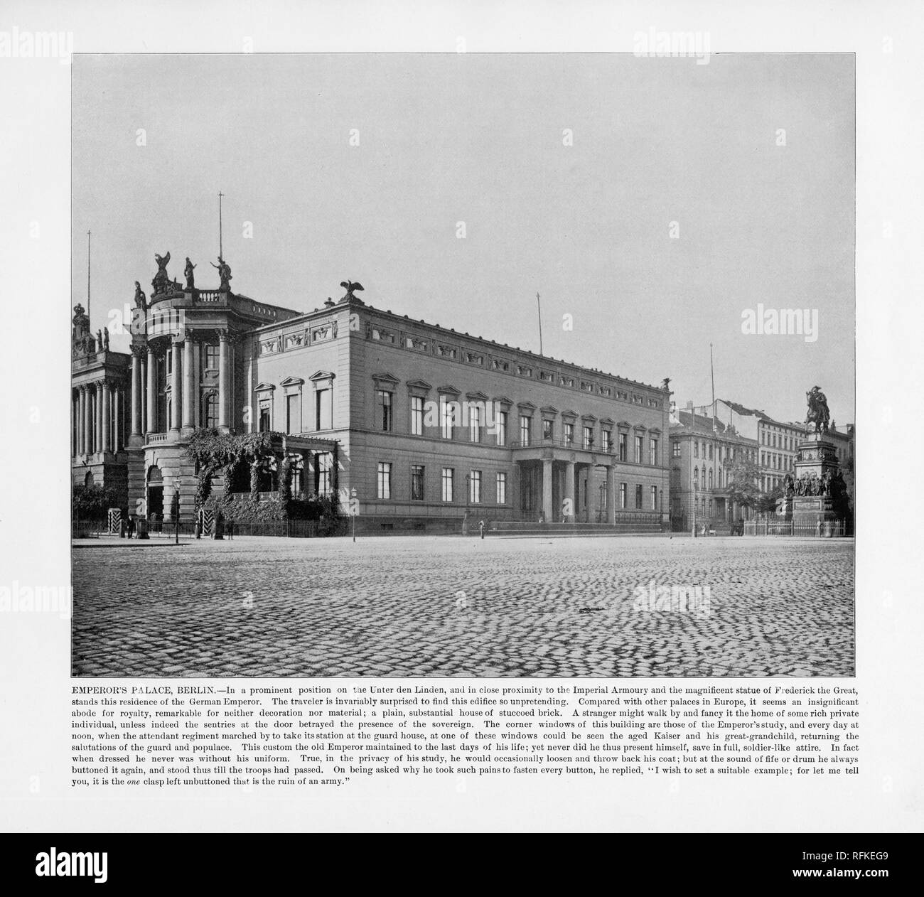 Photographie allemande antique : Emperor's Palace, Berlin, Allemagne, 1893 Banque D'Images
