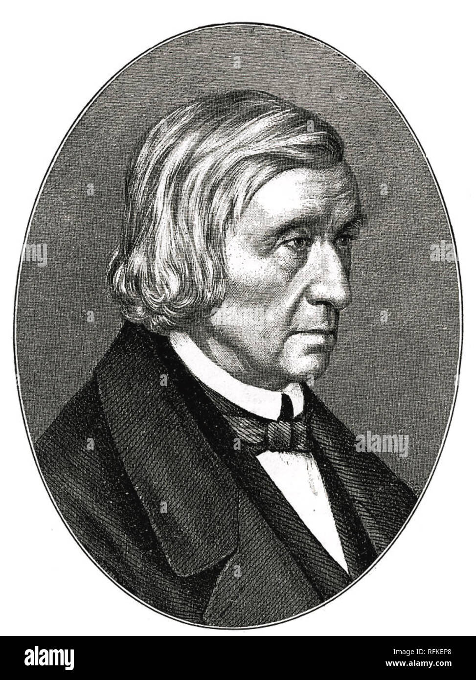 WILHELM GRIMM (1786-1859) écrivain allemand, anthropologue, co-auteur d'un livre de contes Banque D'Images