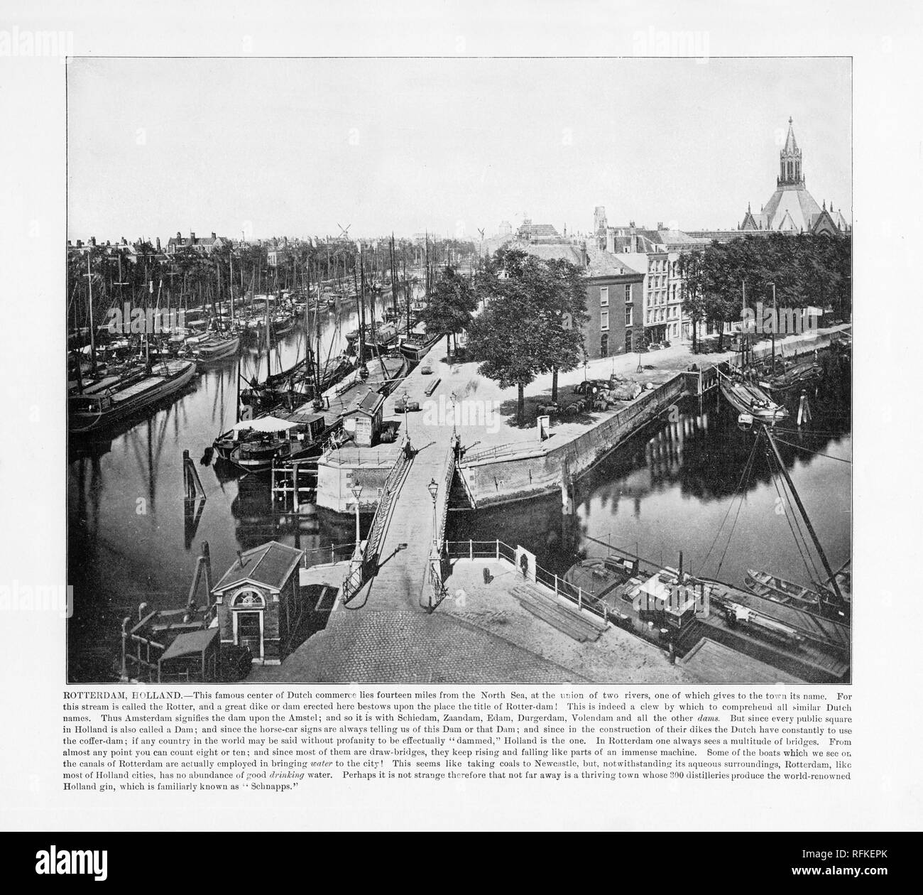 Rotterdam, Hollande, hollande, 1893 Photographie Ancienne Banque D'Images
