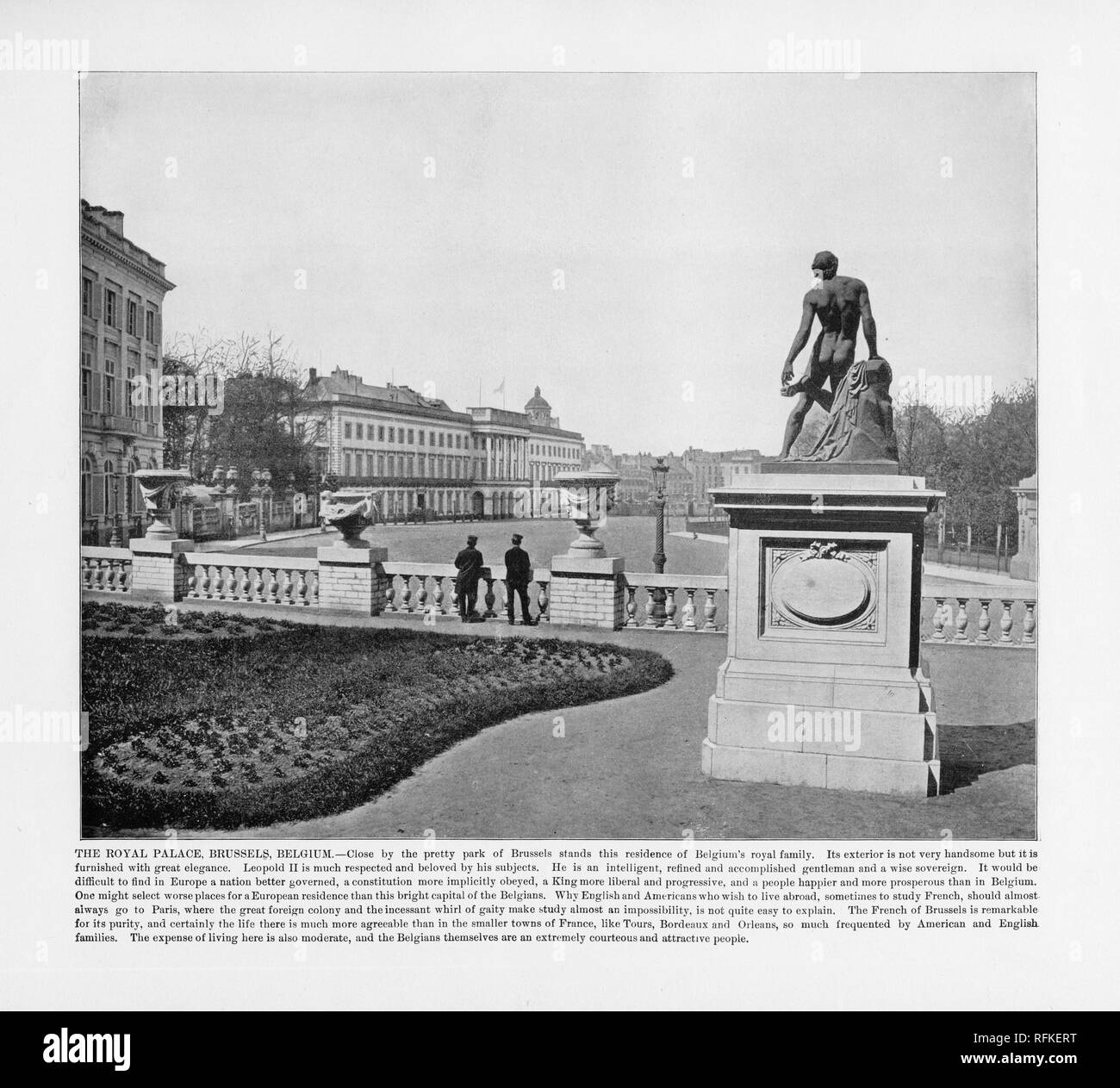 Le Palais royal, Bruxelles, Belgique, Hollande, Belgique, 1893 Photographie Banque D'Images