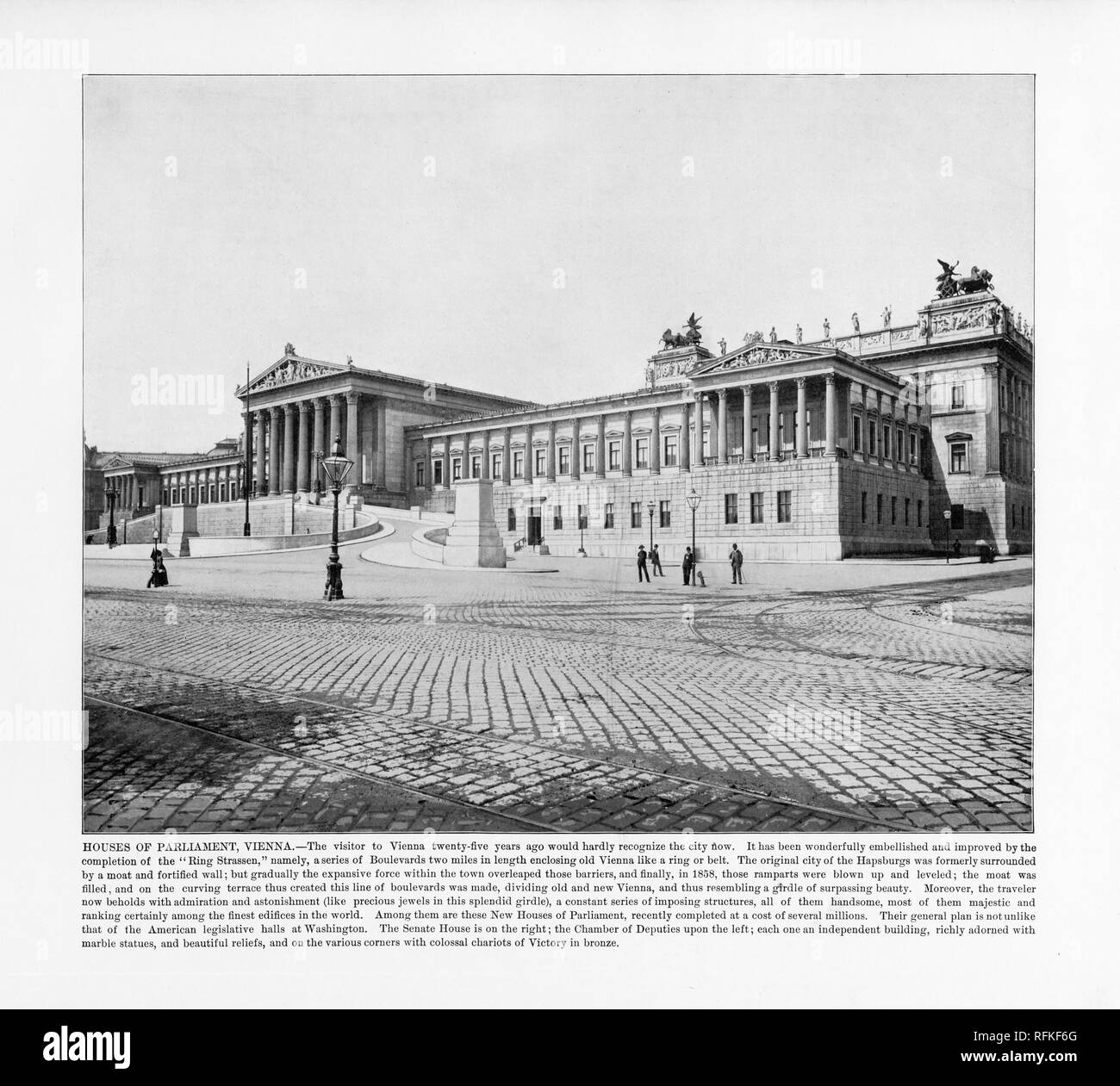 Chambres du Parlement, Vienne, Autriche, Autriche, 1893 Photographie Ancienne Banque D'Images