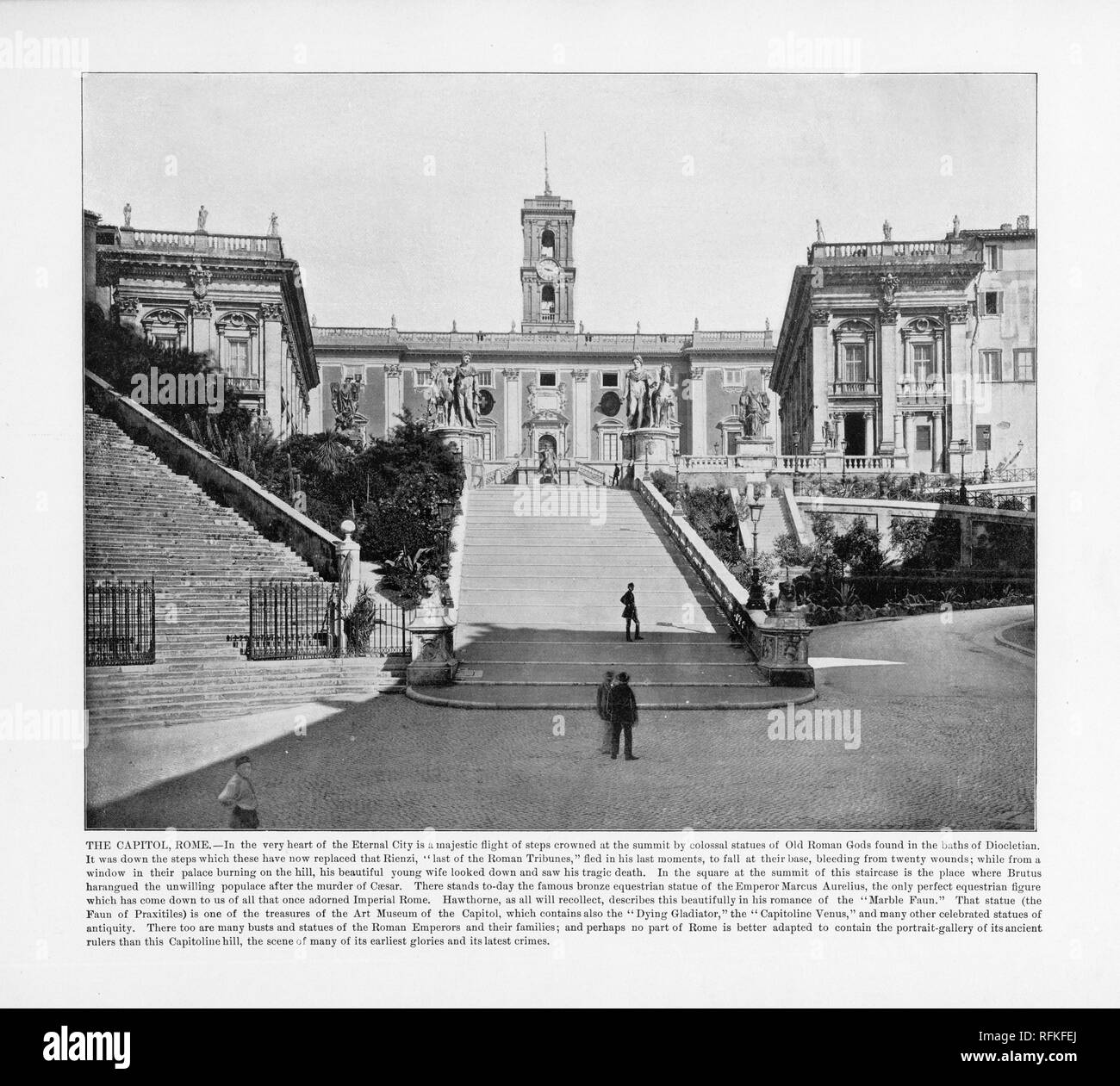 Le Capitole, Rome, Italie, Italienne, 1893 Photographie Ancienne Banque D'Images