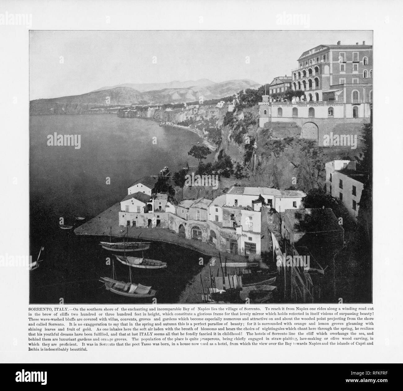 Sorrento, Italie, photographie, mobilier italien 1893 Banque D'Images