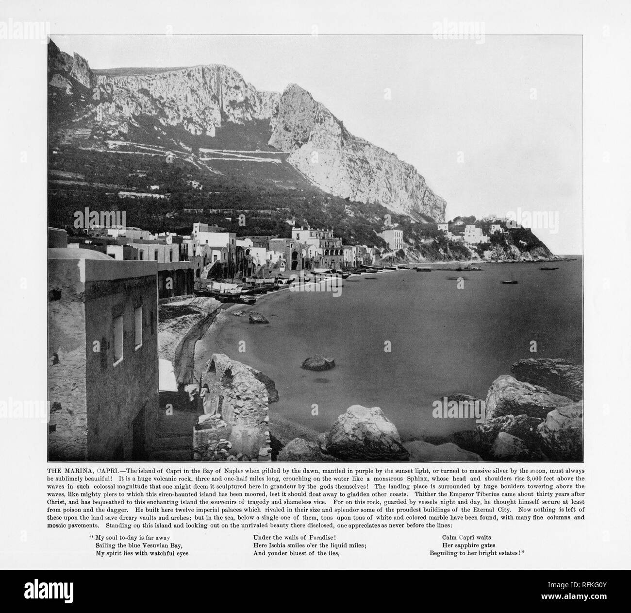 La Marina, Capri, Italie, photographie, mobilier italien 1893 Banque D'Images