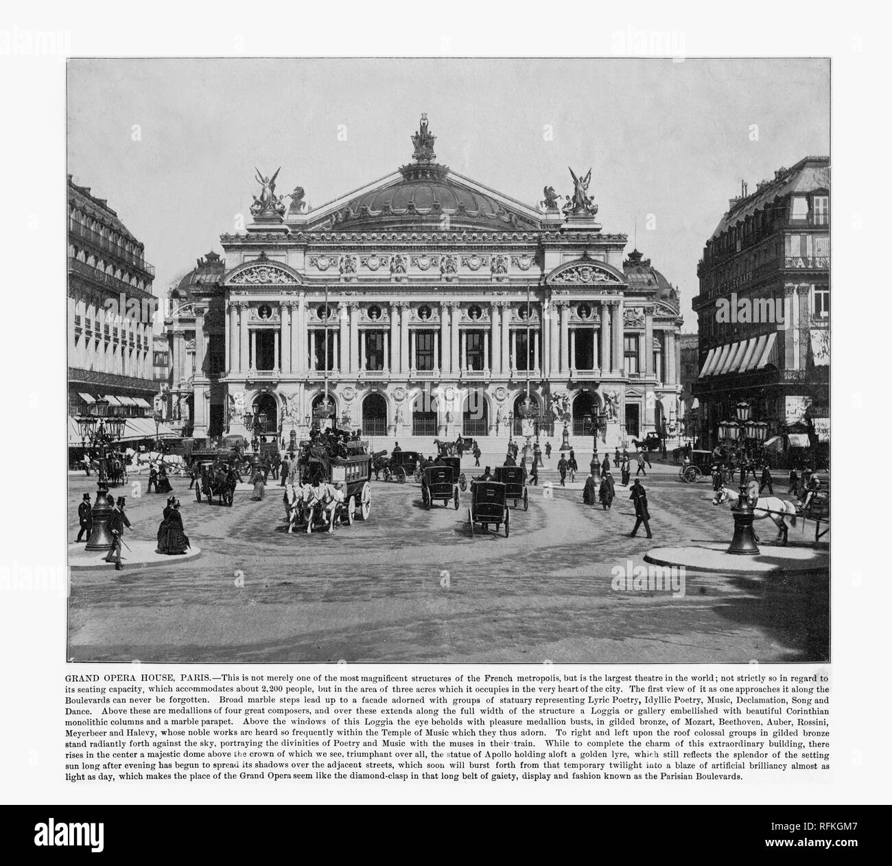 Grand Opera House, Paris, France, Paris, 1893 Photographie Ancienne Banque D'Images