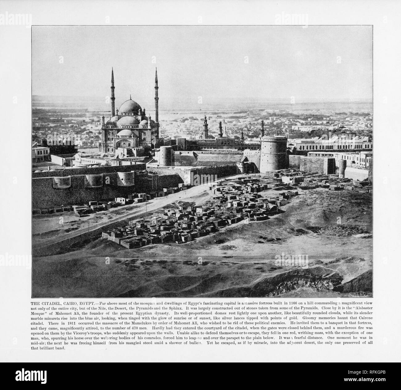 La Citadelle, Le Caire, Egypte, Egypte Antique, 1893 Photographie Banque D'Images