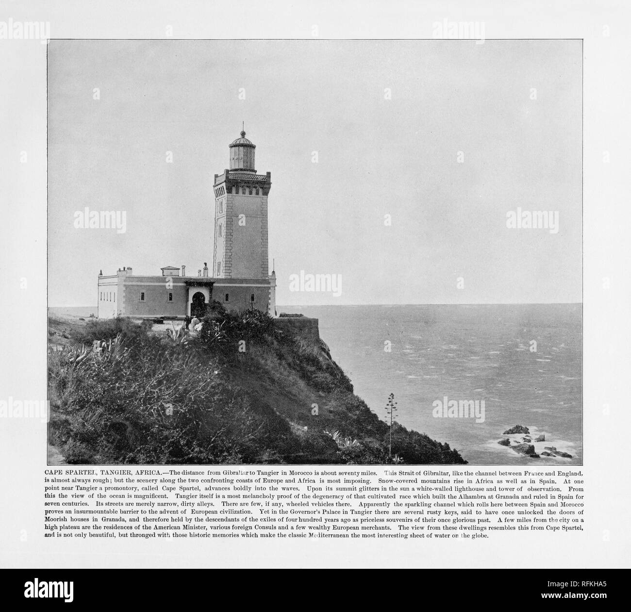 Le cap Spartel, Tanger, l'Afrique, l'Afrique antique, 1893 Photographie Banque D'Images