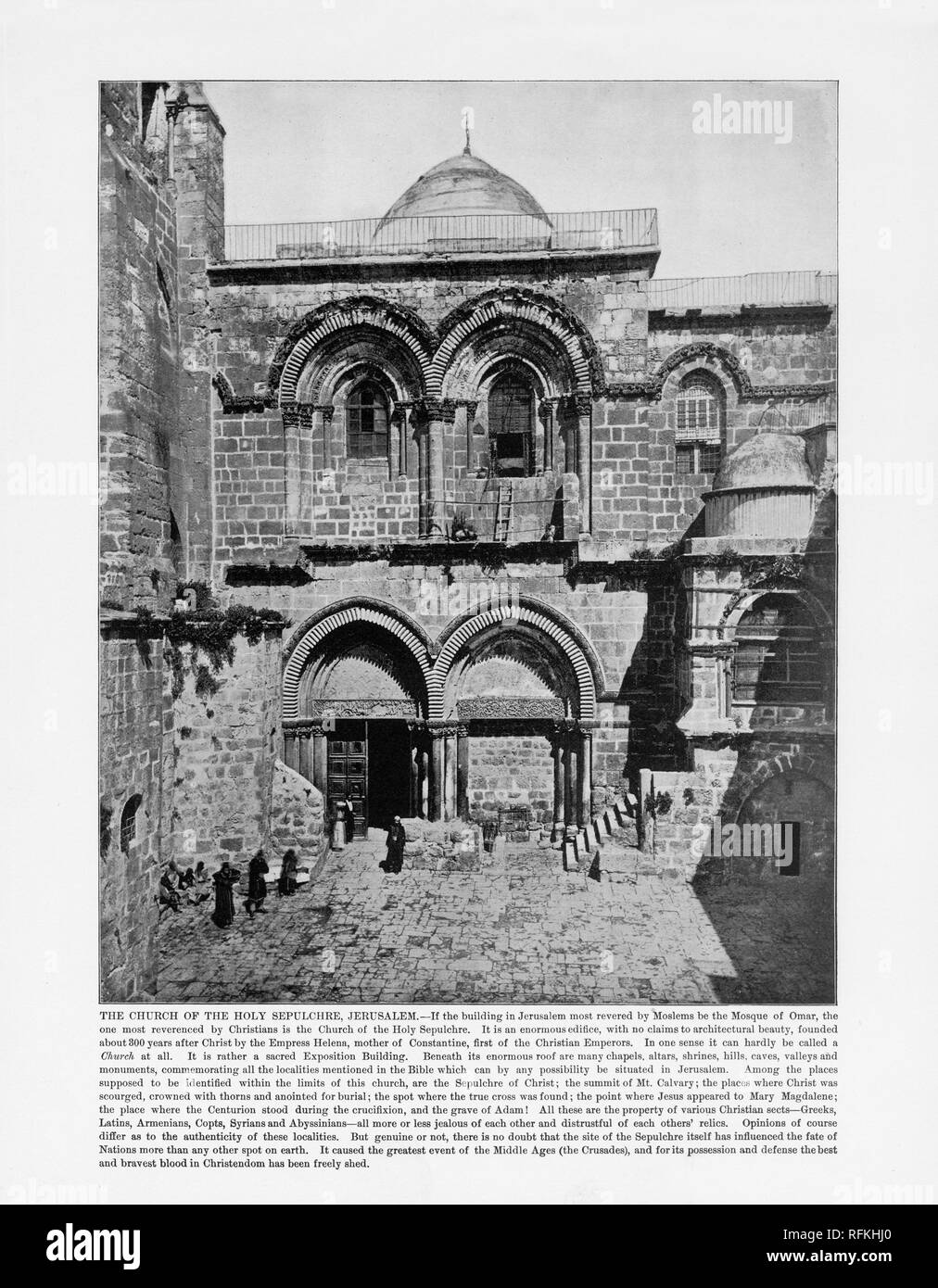 Église du Saint Sépulcre, Jérusalem, la Palestine antique, 1893 Photographie Banque D'Images