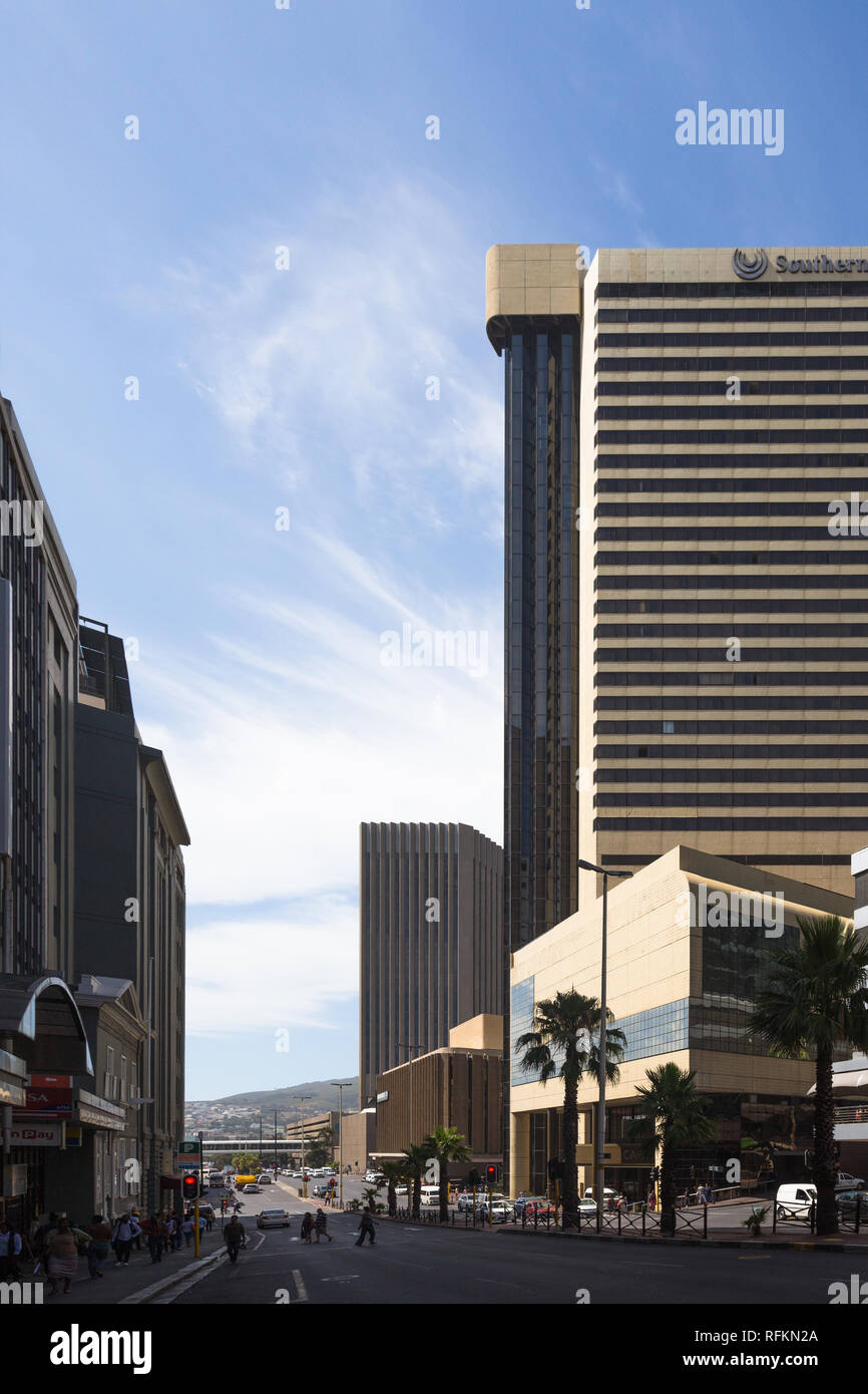 Southern Sun Cape Sun que vous recherchiez un hôtel de luxe ou bâtiments dans Strand Street Centre-ville du Cap Afrique du Sud Banque D'Images