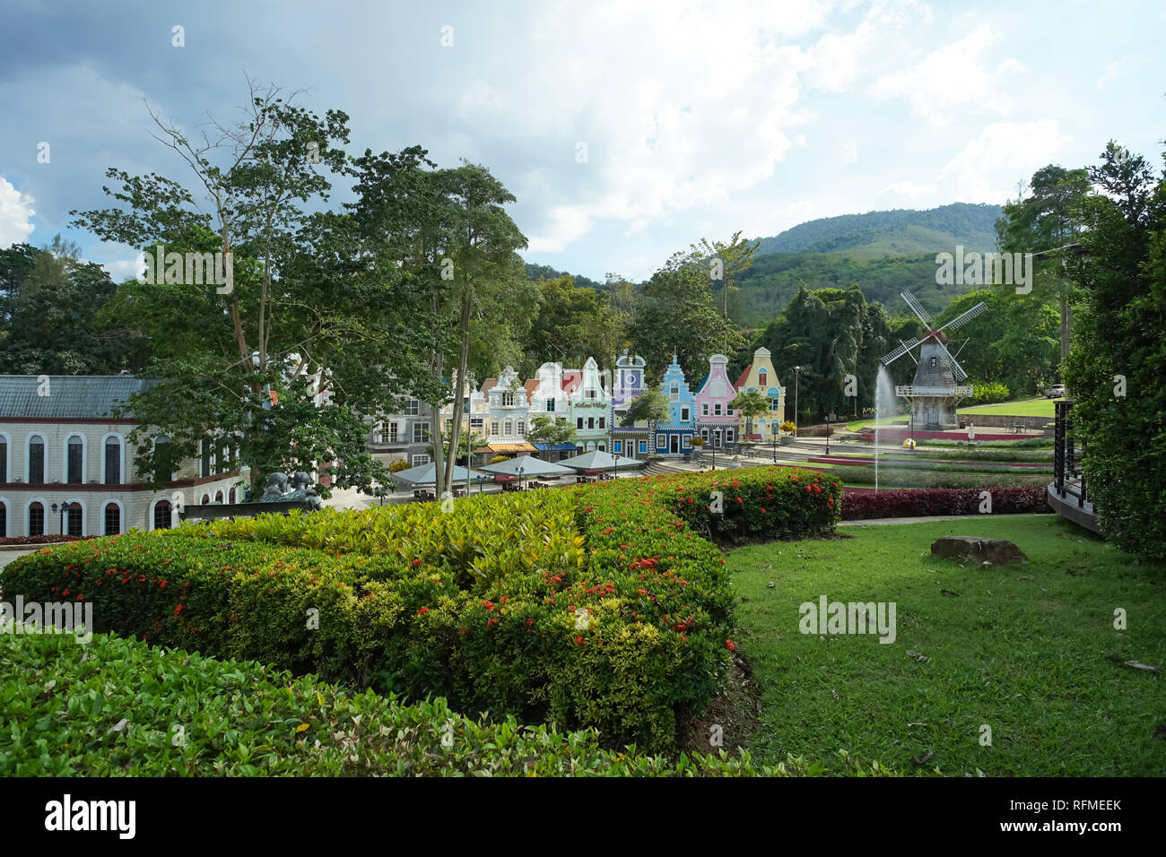 Rayong, Thaïlande - Décembre 04, 2018 : Paysages de la nouvelle destination de voyage Strawberry Town dans la province de Rayong, Thaïlande. Banque D'Images Rayong, Thaïlande - Décembre 04, 2018 : Paysages de la nouvelle destination de voyage Strawberry Town dans la province de Rayong, Thaïlande. Banque D'Images