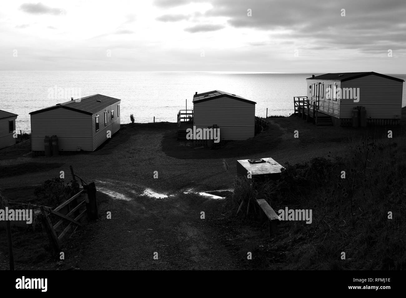 Maison de vacances caravanes statiques du Grange Chine, la localité, l'île de Wight, Angleterre, Royaume-Uni. Banque D'Images