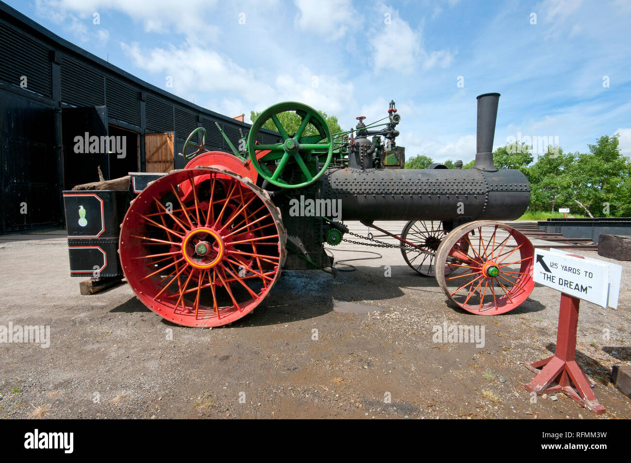 Le tracteur à moteur à vapeur de cas Heritage Park Historical Village, Calgary, Alberta, Canada Banque D'Images