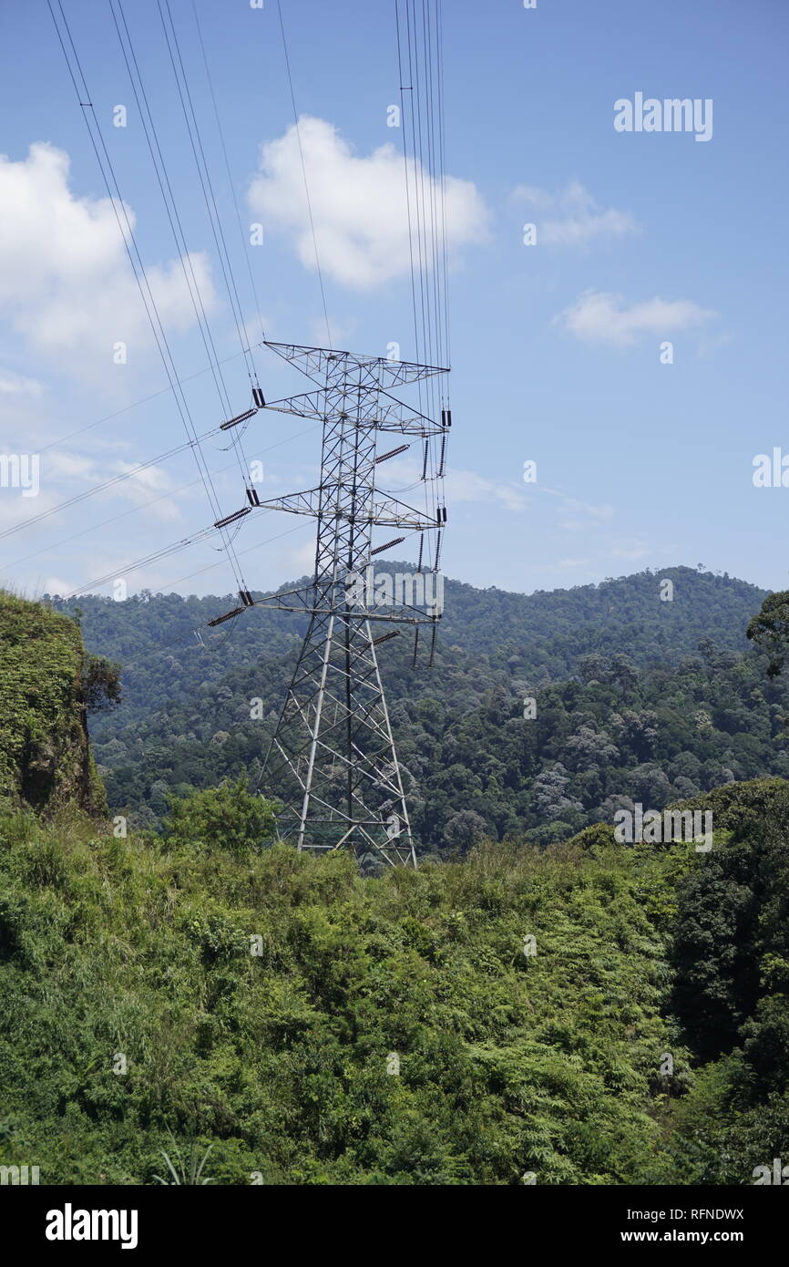 Tour de transmission de l'électricité en Malaisie Banque D'Images