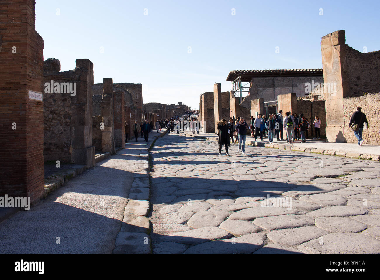 Pompéi est une ville ancienne enterré à 79 AD. à partir de l'éruption du Vésuve Banque D'Images