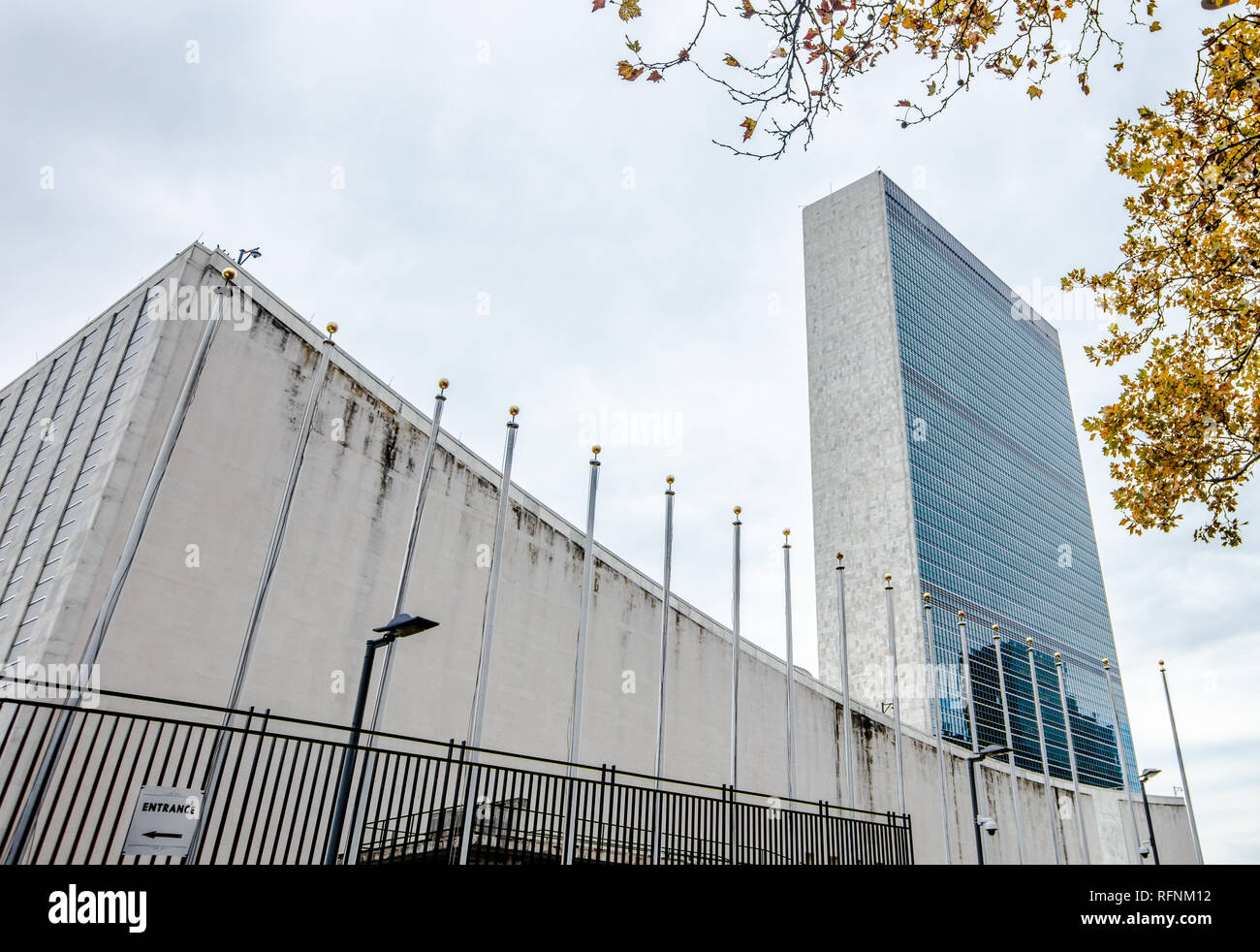 Bâtiment de l'Organisation des Nations Unies à New York Banque D'Images