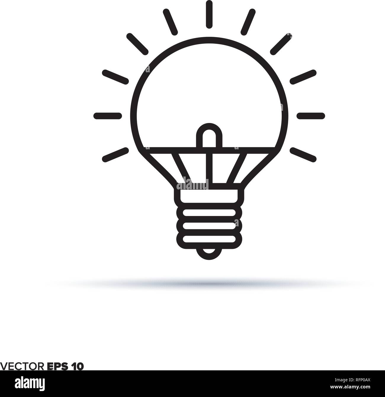 Ampoule LED L'icône de la ligne du vecteur. L'écologie et la protection de la nature symbole. Illustration de Vecteur