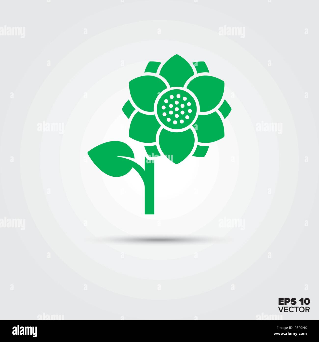 L'icône de tournesol en fleur, symbole de la nature et de l'environnement. Vecteur EPS 10. Illustration de Vecteur