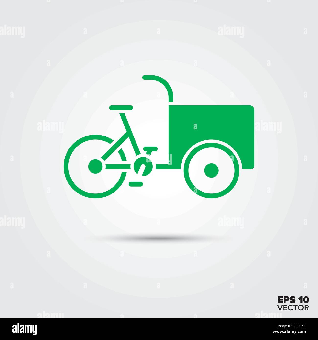 Icône Cargobike, véhicule de livraison durable respectueux de l'environnement, symbole des transports. Vecteur EPS 10. Illustration de Vecteur