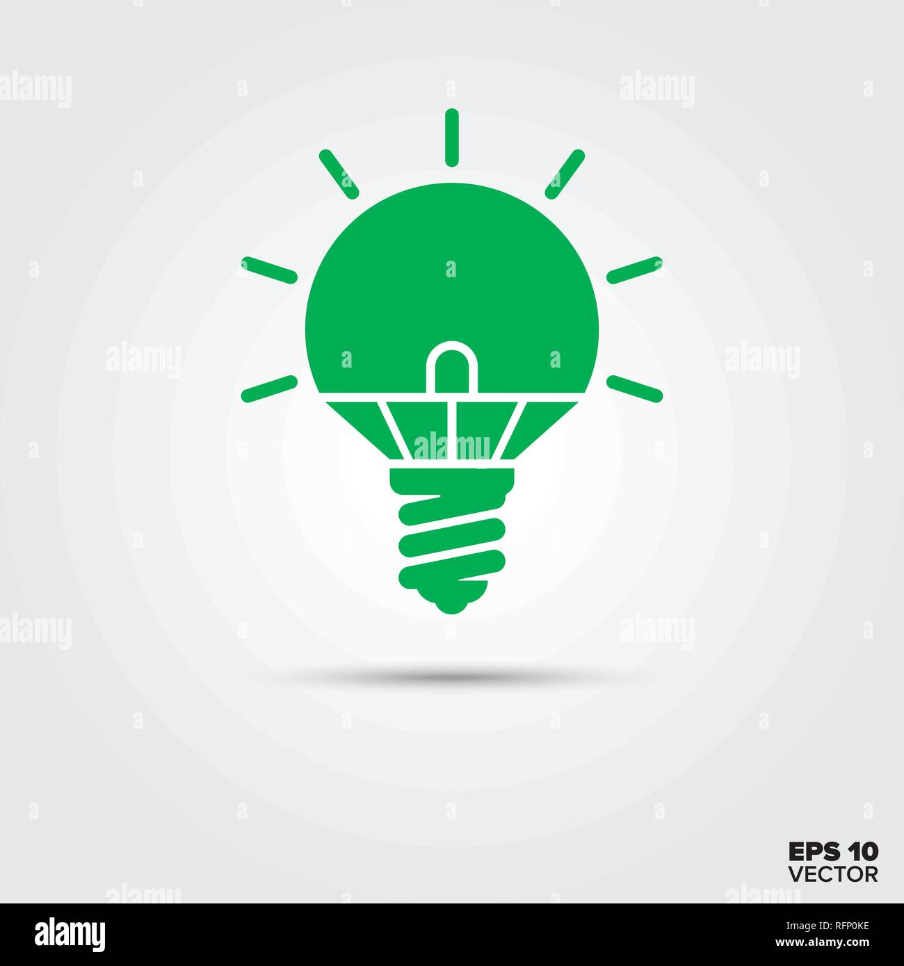 Ampoule LED à économie d'énergie, l'icône et symbole écologique. Vecteur EPS 10. Illustration de Vecteur