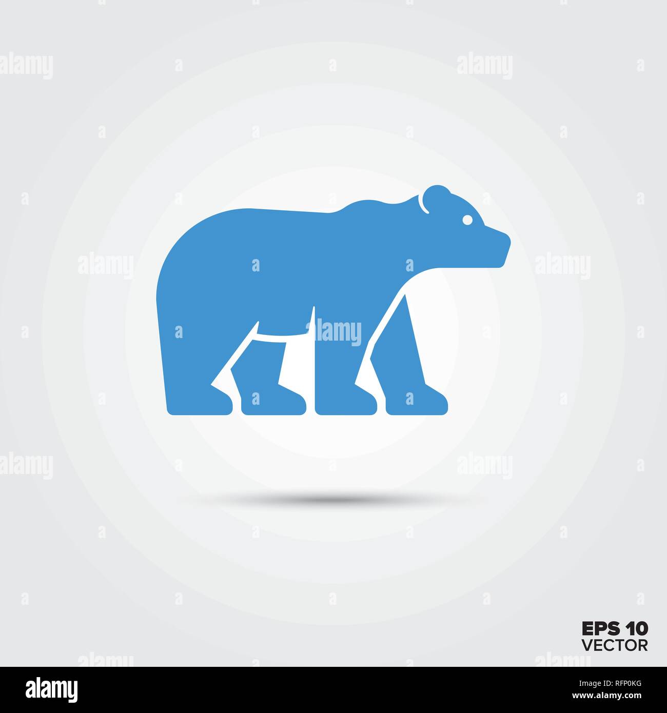 L'icône de l'ours polaire, le réchauffement climatique et sur les espèces en symbole. Vecteur EPS 10. Illustration de Vecteur