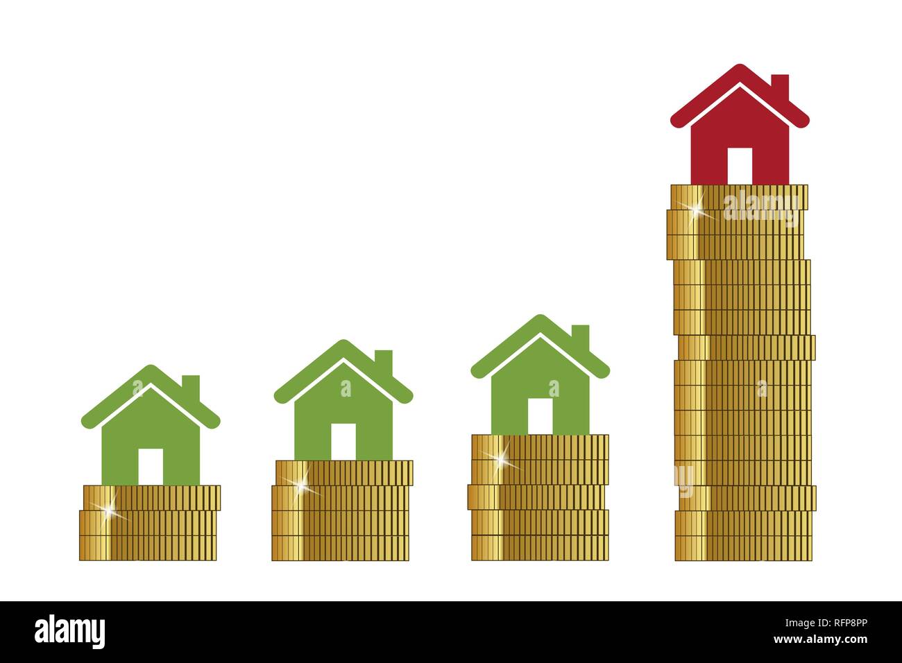 Fourchette des prix immobiliers vector illustration EPS10 Illustration de Vecteur