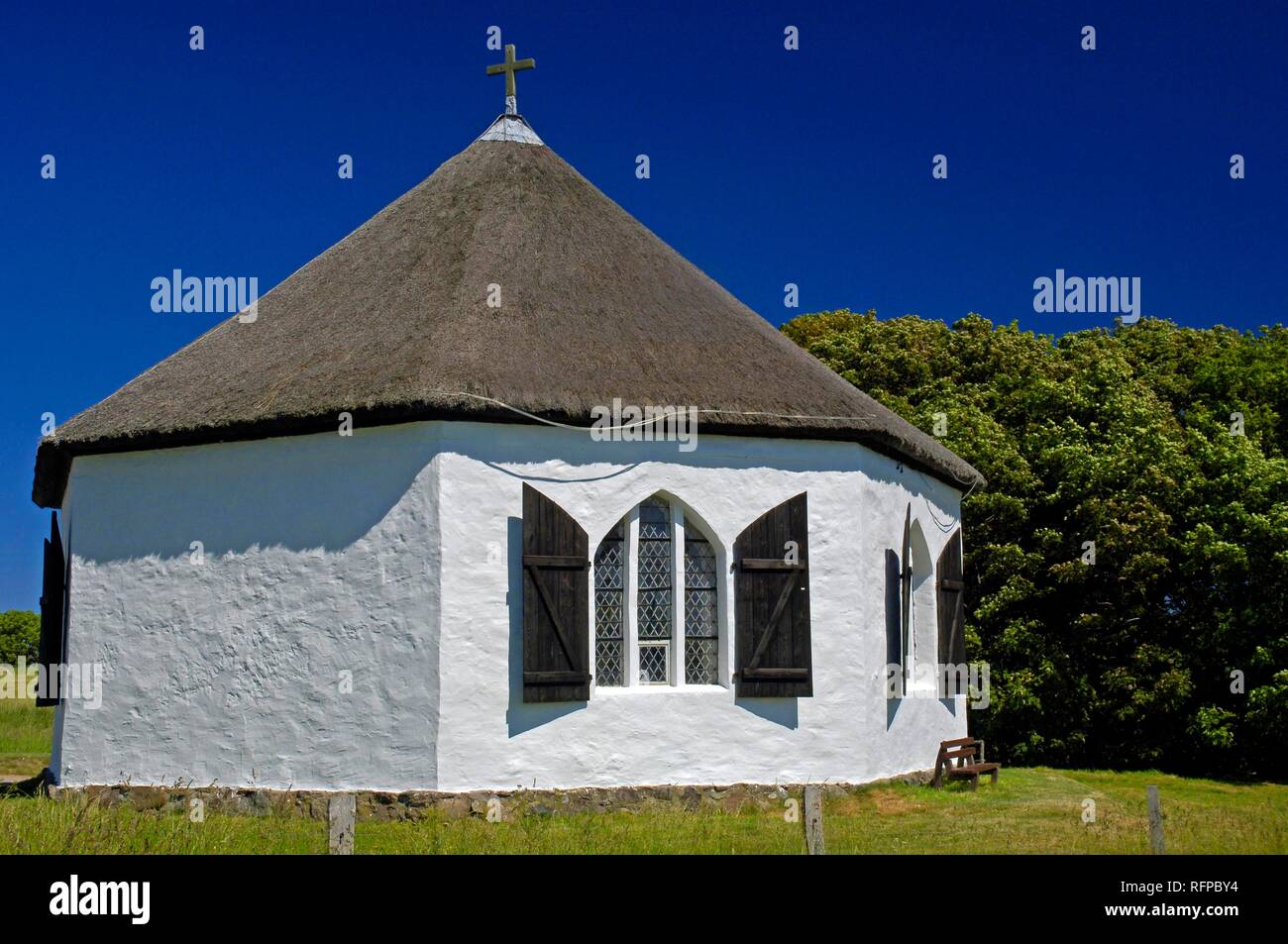 Petite église de Vitt, Le Cap Arkona, Rügen, Mecklembourg-Poméranie-Occidentale, Allemagne Banque D'Images