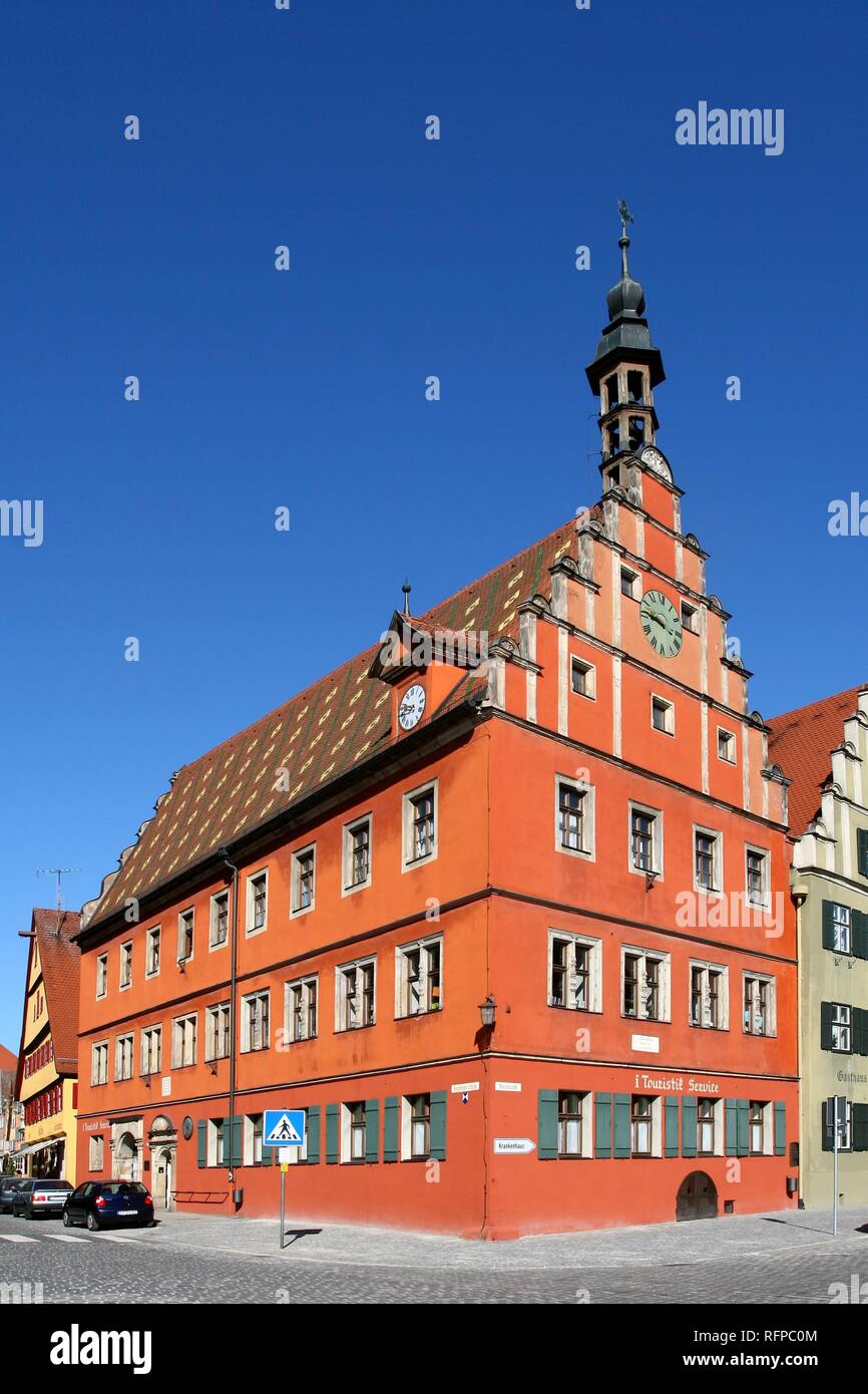 La Gustav-Adolf-maison à Dinkelsbühl, Bavière, Allemagne Banque D'Images