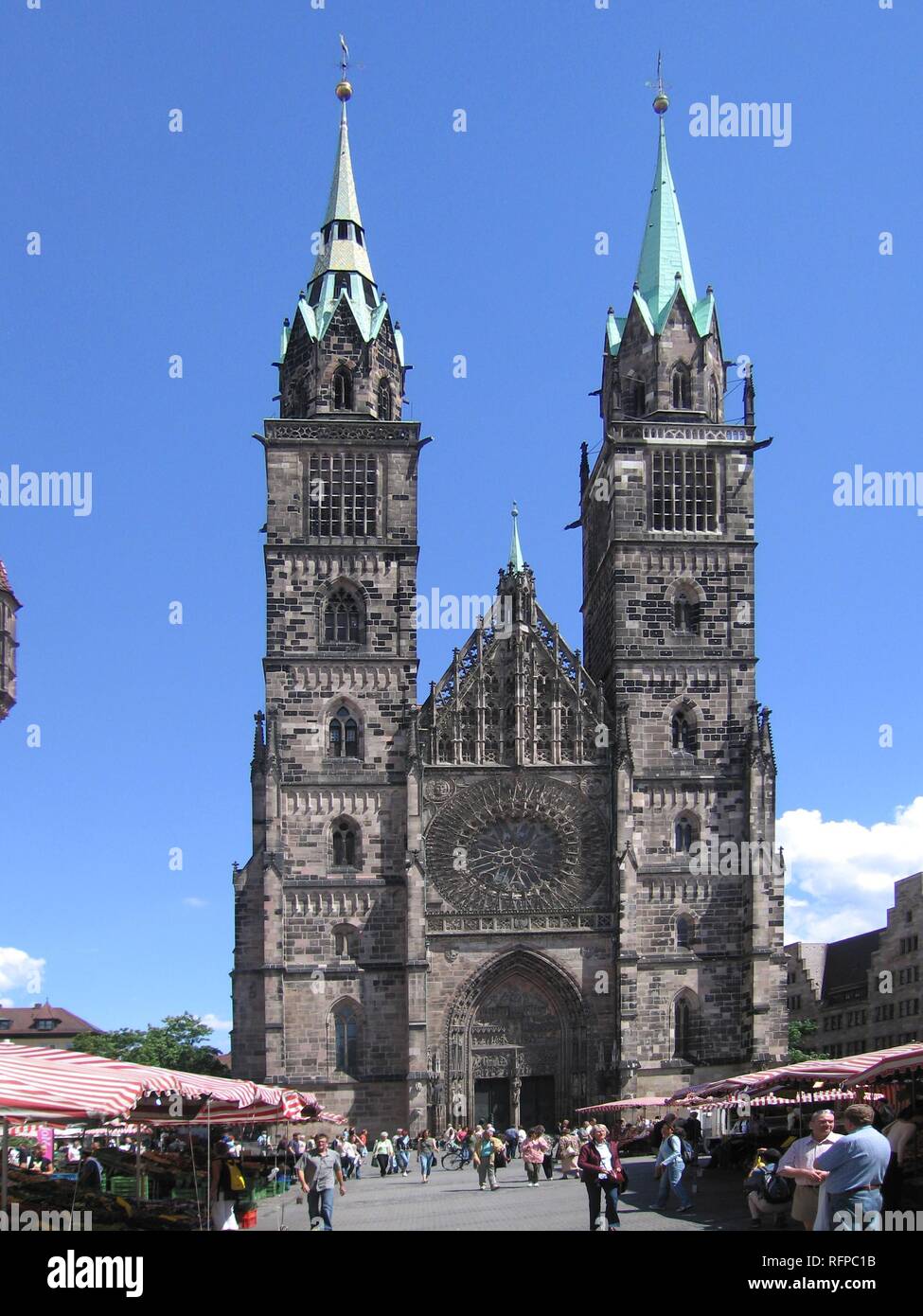 Lorenzkirche Église, Nuremberg, Bavière, Allemagne Banque D'Images
