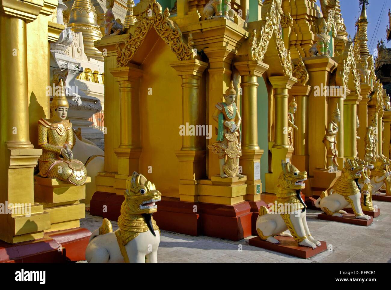 Le Myanmar, Birmanie, la pagode Shwedagon à Rangoon (Myanmar) Banque D'Images