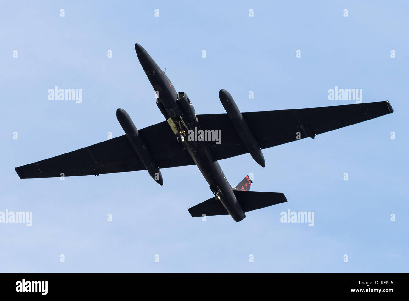 Le Lockheed U-2, surnommé 'Dragon Lady', est un moteur à réaction unique, ultra-avion de reconnaissance à haute altitude exploité par l'USAF. Banque D'Images