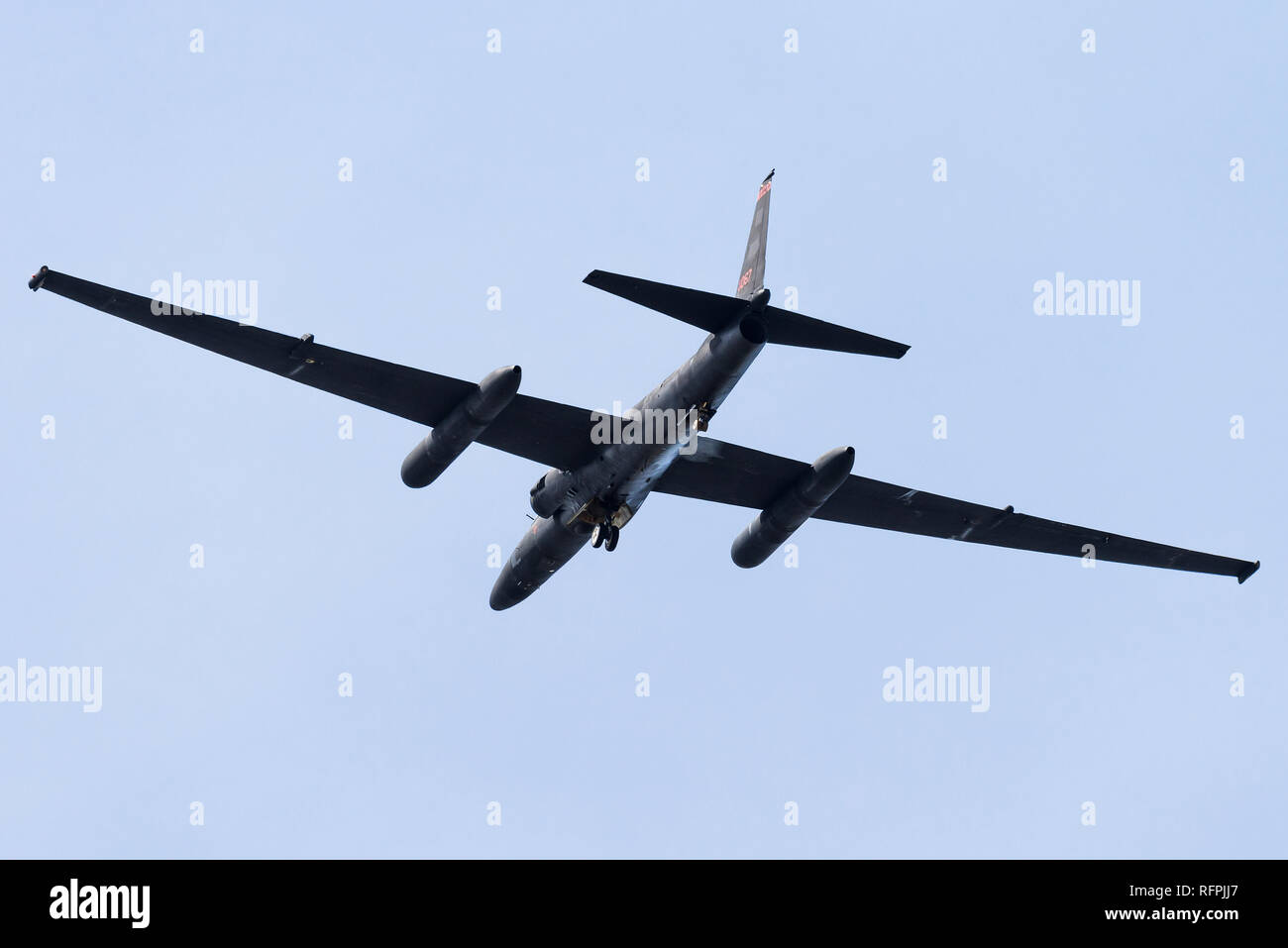 Le Lockheed U-2, surnommé 'Dragon Lady', est un moteur à réaction unique, ultra-avion de reconnaissance à haute altitude exploité par l'USAF. Banque D'Images