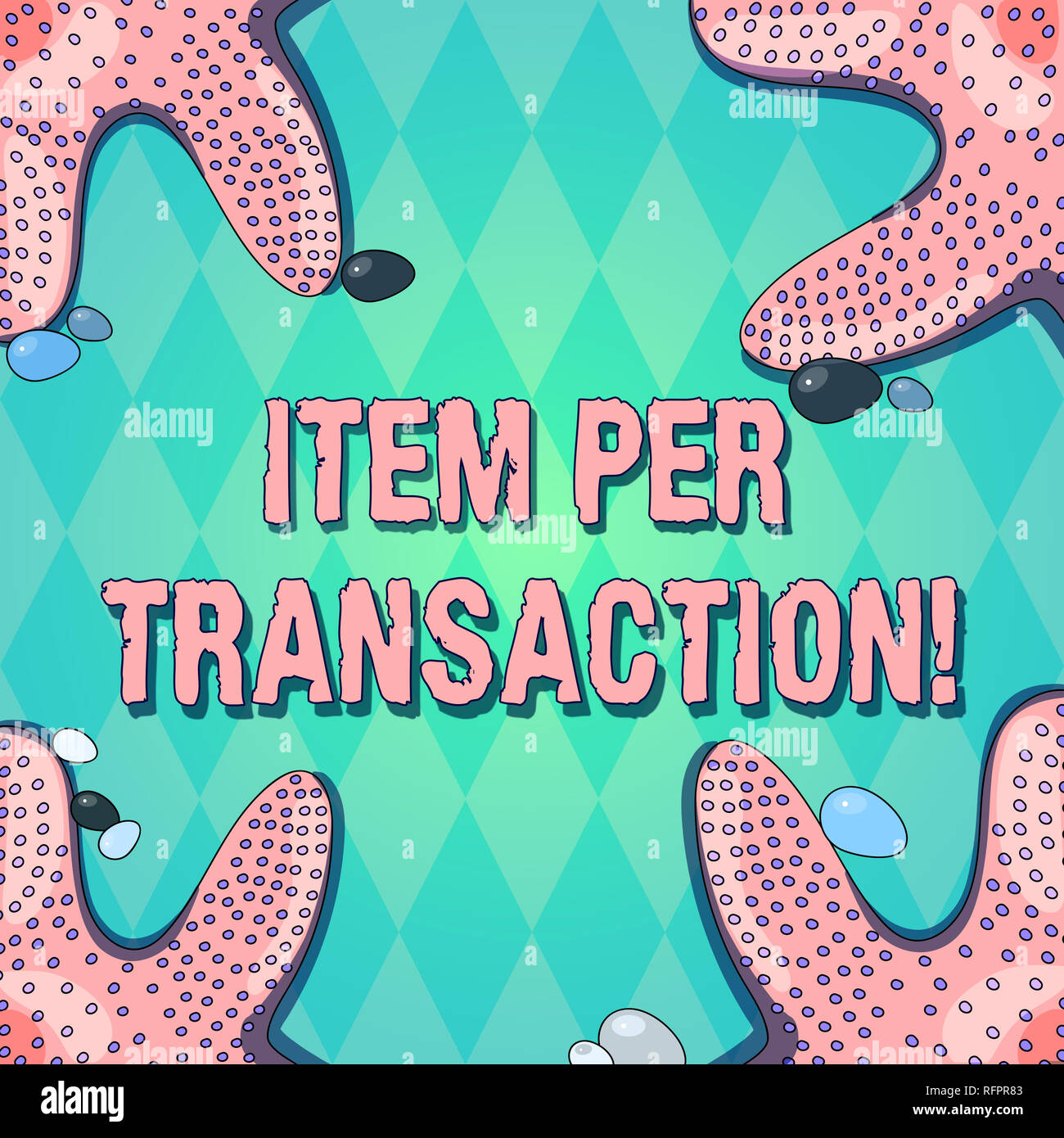Signe texte montrant point par transaction. Photo conceptuelle nombre moyen de produits vendus dans chaque client traiter les étoiles photo sur quatre coins avec col Banque D'Images