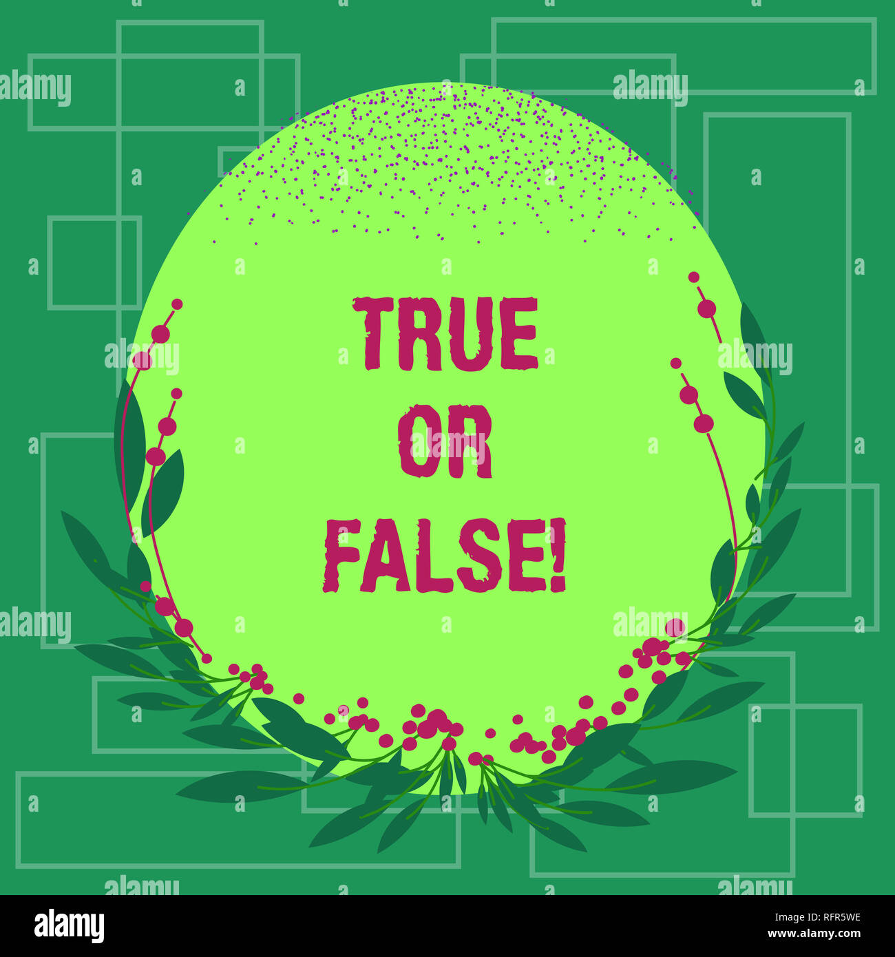 Écrit remarque montrant Vrai ou Falsequestion. Photo d'affaires mettant en vedette série d'instructions à être marqué comme vrai ou faux couleur blanc forme ovale avec L Banque D'Images
